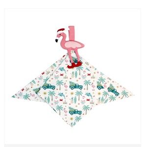 Coastal Christmas Flamingo Baby Blankie - New